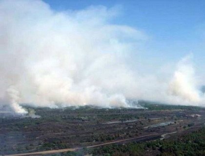 У Чарнобылі маштабны агонь зноў ахапіў дзясяткі гектараў