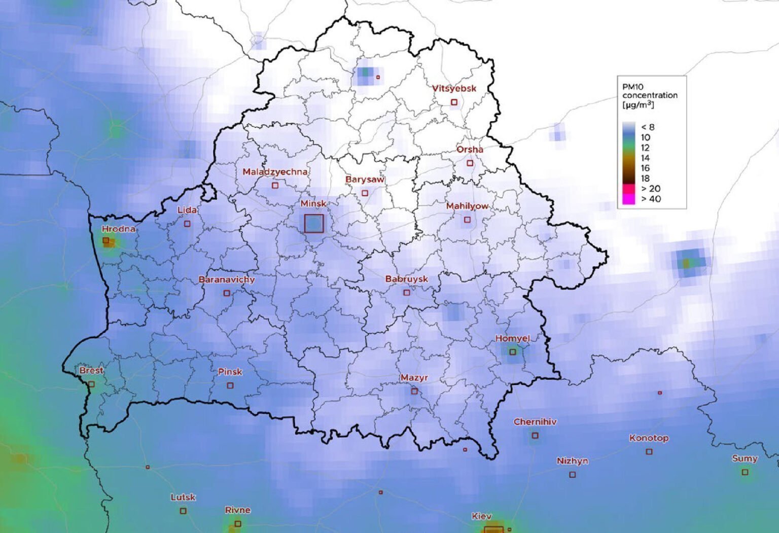 Где в Беларуси самый грязный воздух?