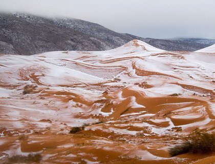 В Сахаре впервые за 37 лет выпал снег