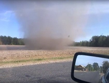 В Гомельской области на видео сняли мини-смерч